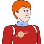 Cropped image drawing of Steven Allen by 240 x 240 with Orange Hair