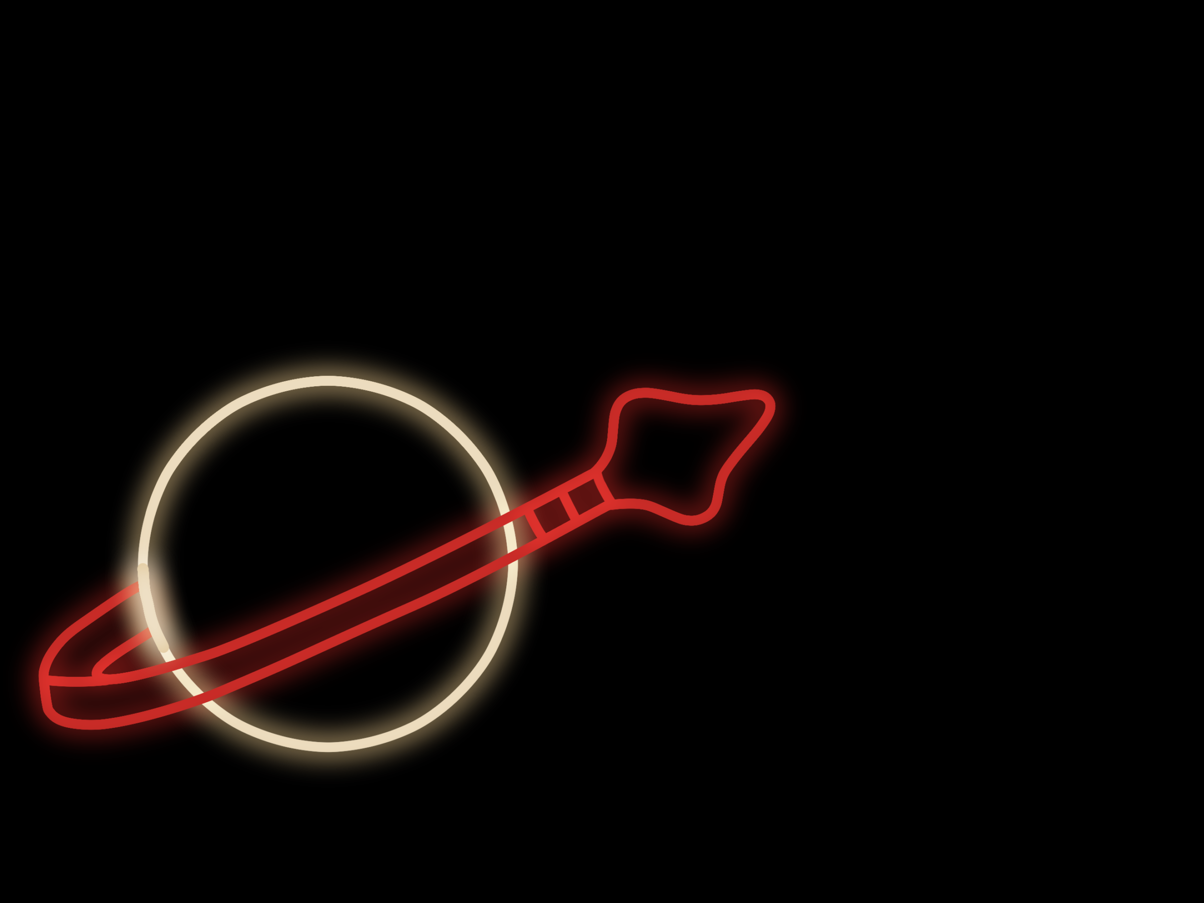 Classic Space Wallpaper in a Neon Glow with No Text
