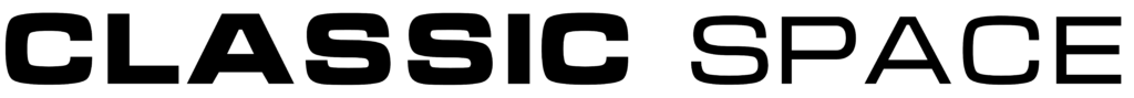 Classic Space Wordmark Microgramma in the color Black with the letter "Classic" in Bold Left