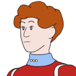 Cropped image of Muriel Sparks in 250 x 250 with Red Hair
