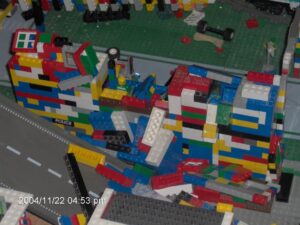 Lego being taken apart during the Hurricane