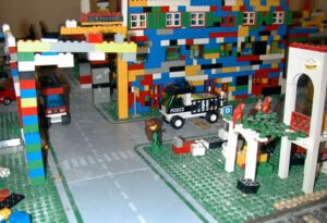 Photo graph of the Lego town with the Breezeway Cafe